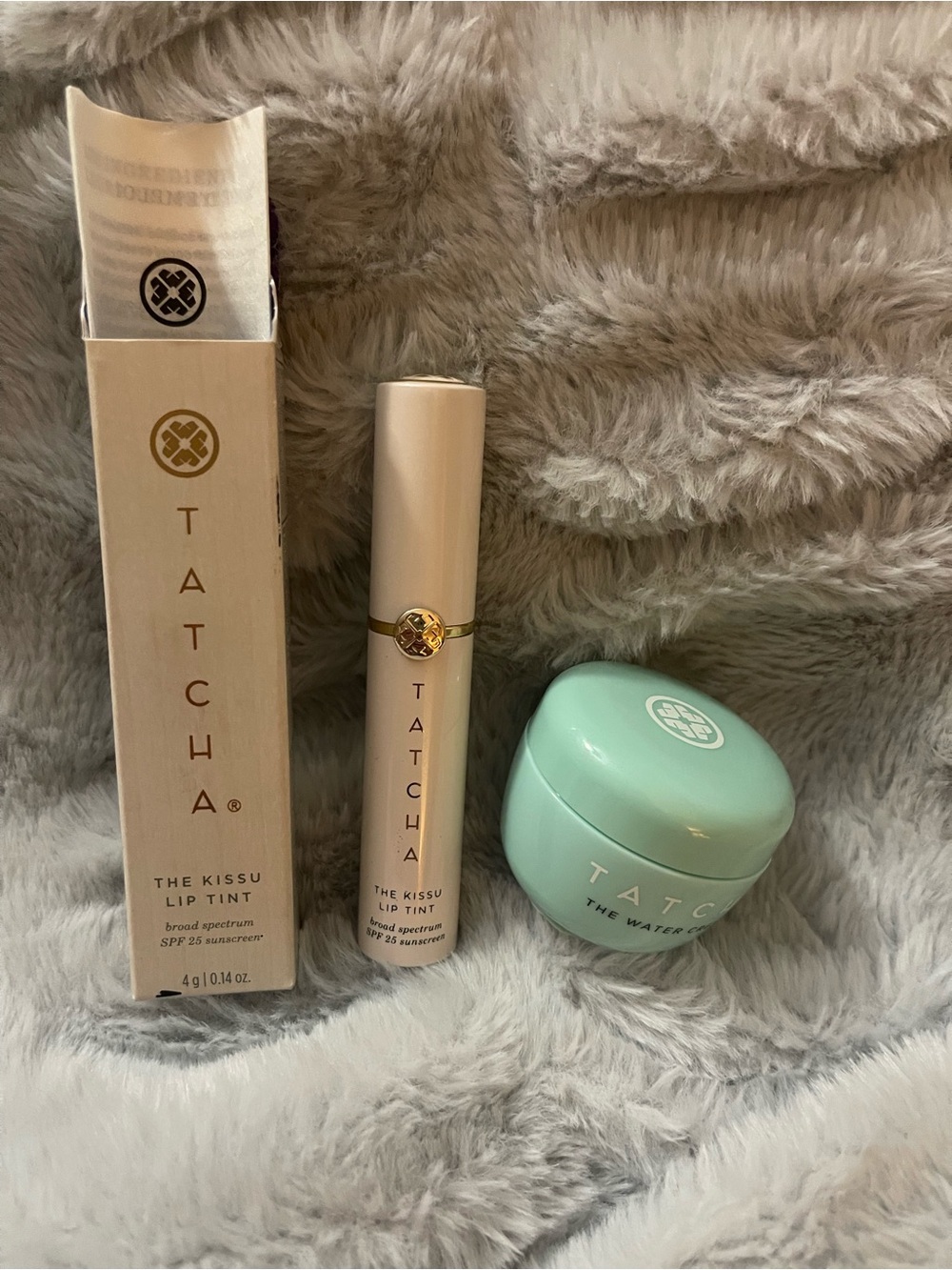 Tatcha The Kissu Lip Tint in Nude Pink - also Tatcha water cream